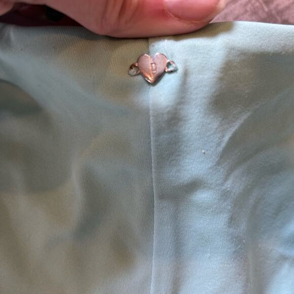 Victoria’s Secret pink teal palm tree bikini sz S/XS ruffle shoulder swimsuit - Picture 3 of 8